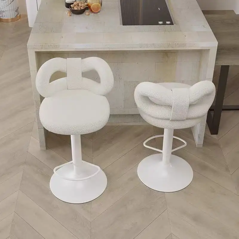# French Velvet Bar Stool with Metal Frame Durable Eco-Friendly Lifting Rotating Home Bar Furniture
# French Velvet Bar Stool with Metal Frame Durable Eco-Friendly Lifting Rotating Home Bar Furniture