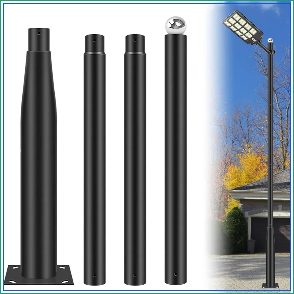 13Ft Metal Street Light Pole for Outdoor Lighting, Adjustable Solar Lamp Post for Patio, Courtyard, Porch, Black
13Ft Metal Street Light Pole for Outdoor Lighting, Adjustable Solar Lamp Post for Patio, Courtyard, Porch, Black