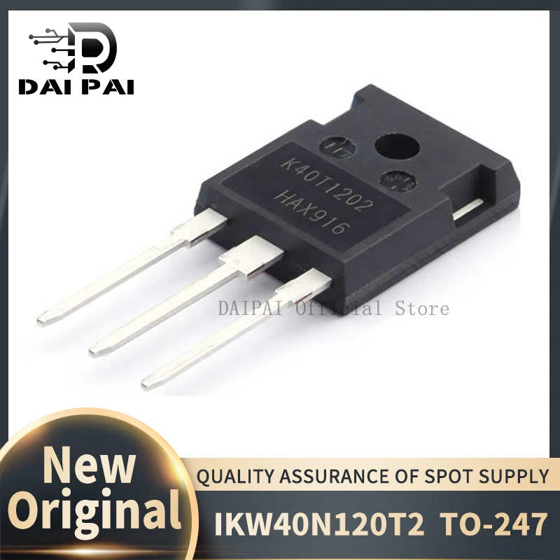 (10 шт./лот) 100% новый оригинальный IGBT-транзистор K40T1202 IKW40N120T2 TO-247 для сварочного аппарата, 40А 1200В, мощный транзистор
(10 шт./лот) 100% новый оригинальный IGBT-транзистор K40T1202 IKW40N120T2 TO-247 для сварочного аппарата, 40А 1200В, мощный транзистор