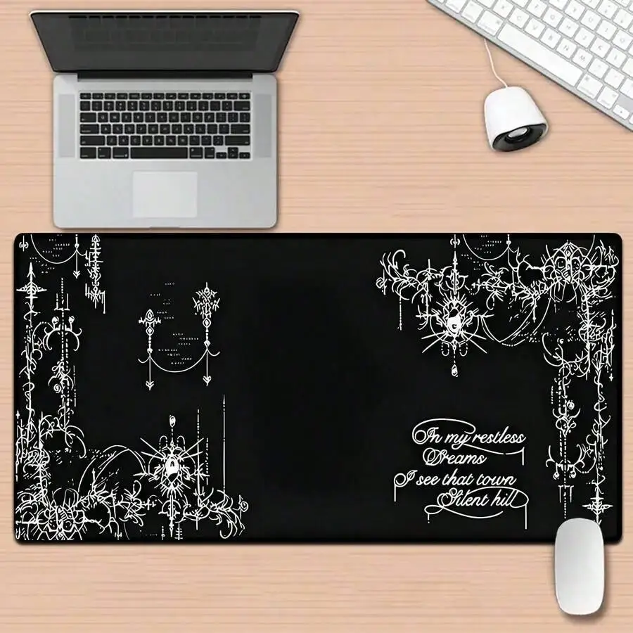 Silent Hill Gothic Dark Line Art Mouse Pad, Horror Game Aesthetic Desk Mat, Vintage Luxury Chandelier Pattern Non-Slip Keyboard Pad Office Desk Accessories Desk Accessories Office Supplies Office Decor Mousepad Study Table Mouse Pad For Desk Desk Decor
Silent Hill Gothic Dark Line Art Mouse Pad, Horror Game Aesthetic Desk Mat, Vintage Luxury Chandelier Pattern Non-Slip Keyboard Pad Office Desk Accessories Desk Accessories Office Supplies Office Decor Mousepad Study Table Mouse Pad For Desk Desk Decor