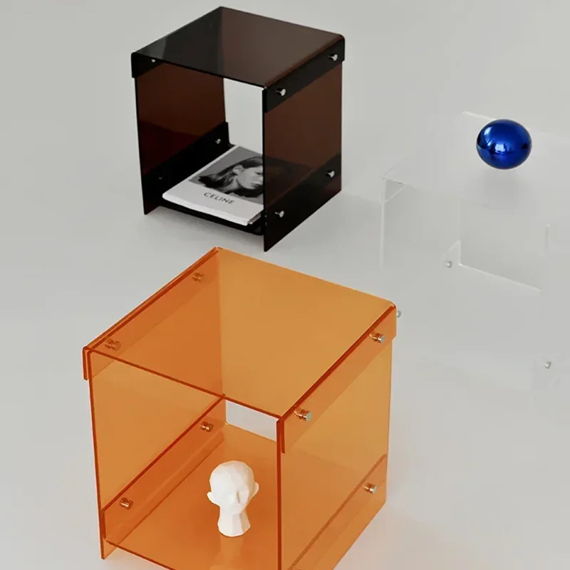 Nordic Acrylic Tables Living Room Furniture Sofa Side Table Double-deck Storage Tea Tables Transparent bedroom bedside Table
Nordic Acrylic Tables Living Room Furniture Sofa Side Table Double-deck Storage Tea Tables Transparent bedroom bedside Table