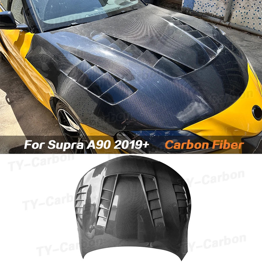 High quality For Toyota Supra A90 A91 MK5 2019+Real Carbon Fiber Car Engine Hood Bonnet Vent Front Bumper Hood Bodykit TY Style
High quality For Toyota Supra A90 A91 MK5 2019+Real Carbon Fiber Car Engine Hood Bonnet Vent Front Bumper Hood Bodykit TY Style