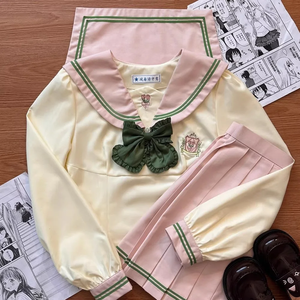 Новый розовый наряд моряка, школьная форма XL, японский наряд школьницы, женский костюм моряка Fuku, корейское платье моряка Seifuku для средней школы 
Новый розовый наряд моряка, школьная форма XL, японский наряд школьницы, женский костюм моряка Fuku, корейское платье моряка Seifuku для средней школы