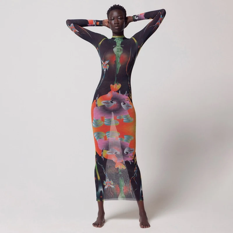 Maxi Dress Women Elegant Aesthetic Print O-neck Long Sleeve Y2K Bodycon Robe Vintage Streetwear Stunning Female Clothing
Maxi Dress Women Elegant Aesthetic Print O-neck Long Sleeve Y2K Bodycon Robe Vintage Streetwear Stunning Female Clothing