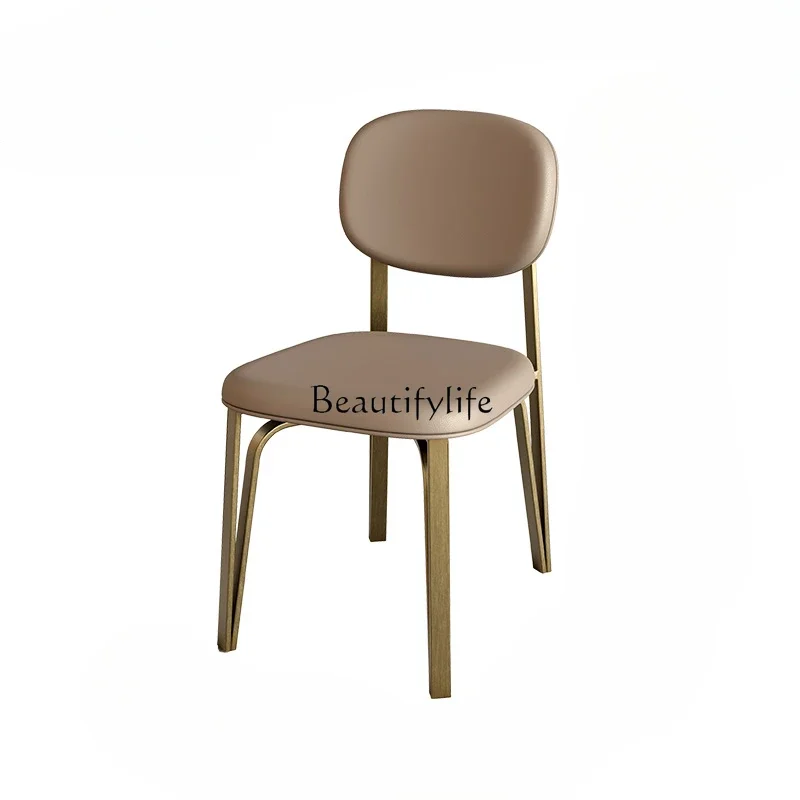 Italian minimalist leather dining chair modern simple light luxury high-end back chair
Italian minimalist leather dining chair modern simple light luxury high-end back chair