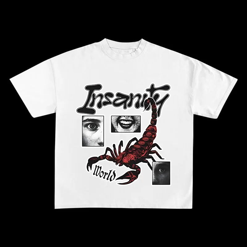 American fashion oversized street scorpion creative print t-shirt for men and women short-sleeved y2k top oversized t-shirt
American fashion oversized street scorpion creative print t-shirt for men and women short-sleeved y2k top oversized t-shirt