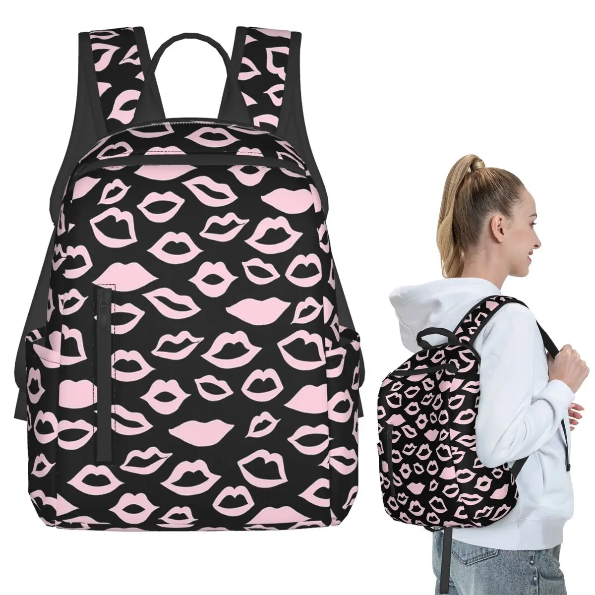 Cute Pink Boho Lip Kiss Backpack Student BookBag Children School Bag Computer Shoulder Bags Men Women
Cute Pink Boho Lip Kiss Backpack Student BookBag Children School Bag Computer Shoulder Bags Men Women