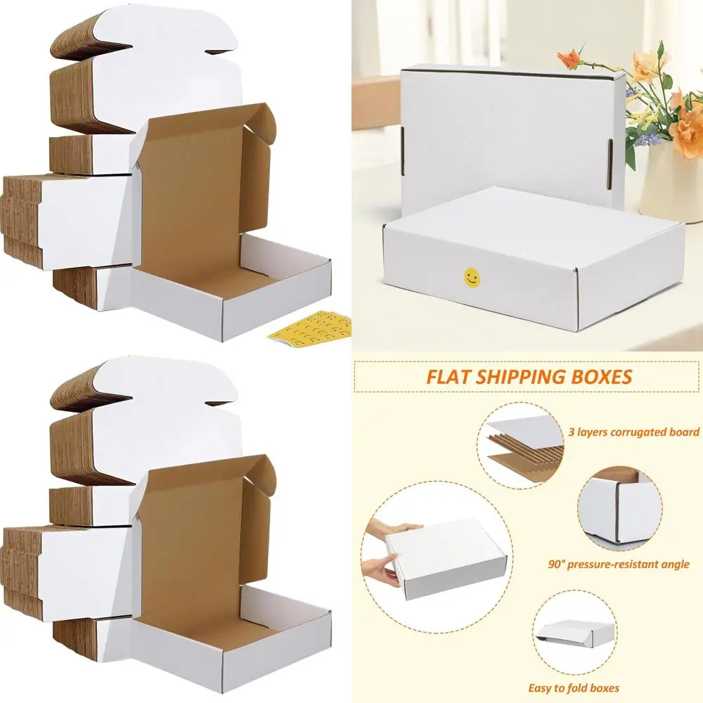 Набор из 50 белых картонных коробок для отправки, средний размер, 12x9x3 дюйма
Набор из 50 белых картонных коробок для отправки, средний размер, 12x9x3 дюйма