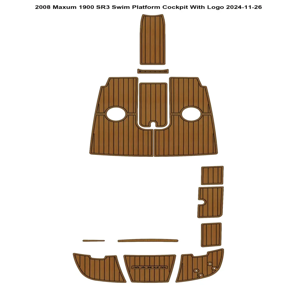 2008 Maxum 1900 SR3 Swim Platform Cockpit Boat EVA Faux Teak Floor Mat Seadek MarineMat Gatorstep Style Self Adhesive
2008 Maxum 1900 SR3 Swim Platform Cockpit Boat EVA Faux Teak Floor Mat Seadek MarineMat Gatorstep Style Self Adhesive