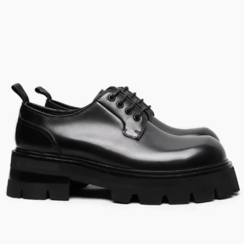 Genuine Leather Trendy Fashion Derby Shoes for Men's Dress Shoes Big Head Height Increasing Shoe Male Thick Bottom Casual Shoes
Genuine Leather Trendy Fashion Derby Shoes for Men's Dress Shoes Big Head Height Increasing Shoe Male Thick Bottom Casual Shoes