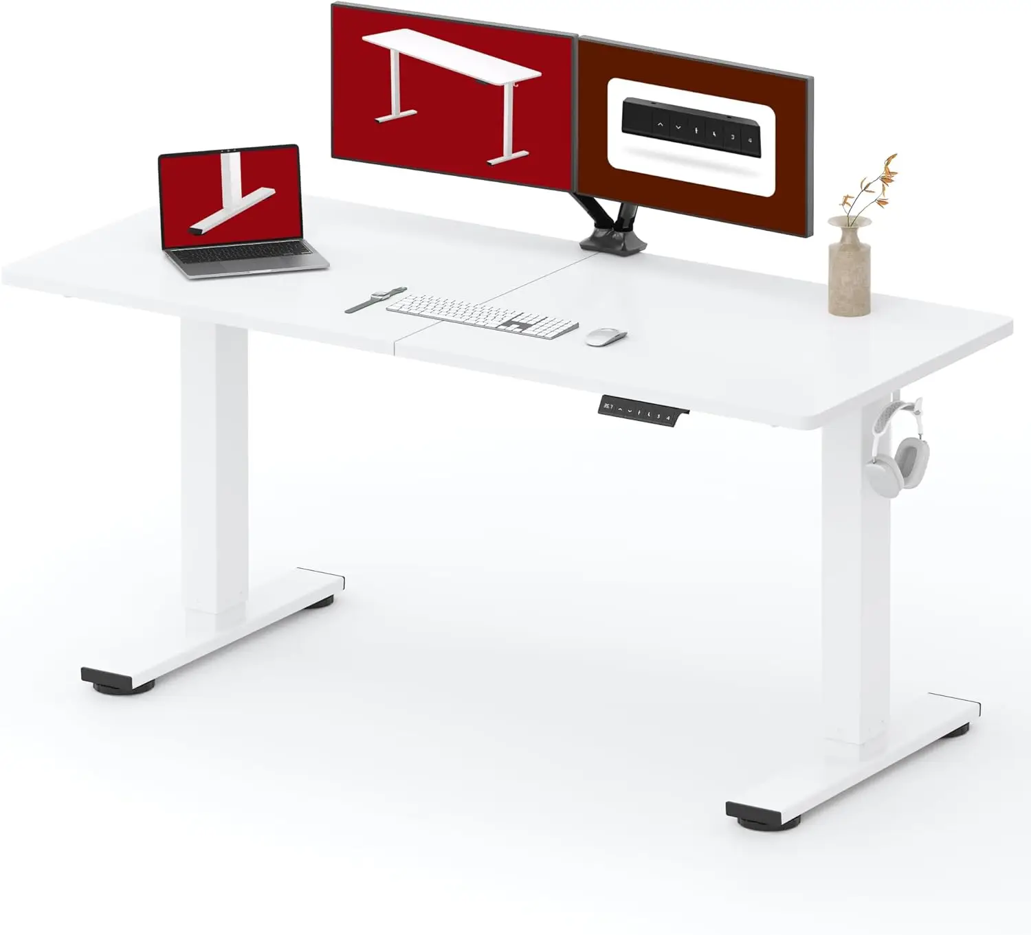 Standing Desk Height Adjustable Electric Stand up Desk 63x24 Inches Sit Stand Home Office with Splice Board
Standing Desk Height Adjustable Electric Stand up Desk 63x24 Inches Sit Stand Home Office with Splice Board
