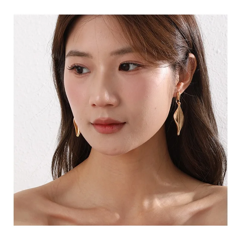 Foreign Trade Hot Sale Women's Geometric Leaf Alloy Earrings Simple Versatile Atmospheric Earrings
Foreign Trade Hot Sale Women's Geometric Leaf Alloy Earrings Simple Versatile Atmospheric Earrings
