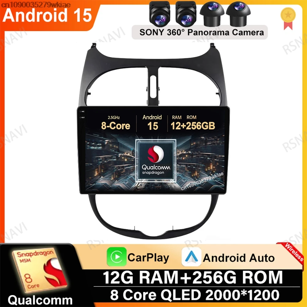 Android 15 For PEUGEOT 206 206CC 206SW 2000-2008 Multimedia Navigation Car Radio Head Unit Wireless Carplay Auto QLED BT DVD GPS
Android 15 For PEUGEOT 206 206CC 206SW 2000-2008 Multimedia Navigation Car Radio Head Unit Wireless Carplay Auto QLED BT DVD GPS