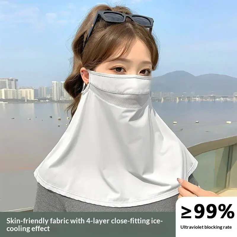 Summer Sunscreen Ice Silk Mask Neck UV Protection Face Cover Sunscreen Face With Brim Outdoor Cycling Sun Protection Hats Caps
Summer Sunscreen Ice Silk Mask Neck UV Protection Face Cover Sunscreen Face With Brim Outdoor Cycling Sun Protection Hats Caps