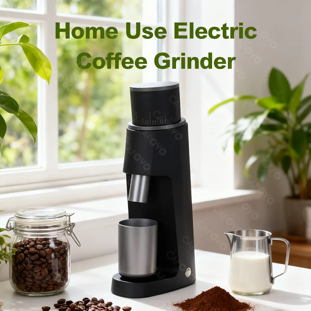 CAFOVO G148C Electric Coffee Bean Grinder 48mm Conical Burr Coffee Grinder Stepless Adjustment for Espresso and Pour Over
CAFOVO G148C Electric Coffee Bean Grinder 48mm Conical Burr Coffee Grinder Stepless Adjustment for Espresso and Pour Over