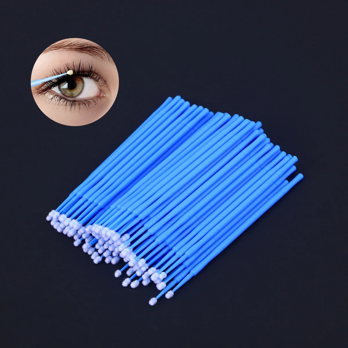 100Pcs Eyelash Cotton Swabs Blue 2mm Diameter Disposable Micro Applicator Brush Makeup Tools Extension Removal
100Pcs Eyelash Cotton Swabs Blue 2mm Diameter Disposable Micro Applicator Brush Makeup Tools Extension Removal