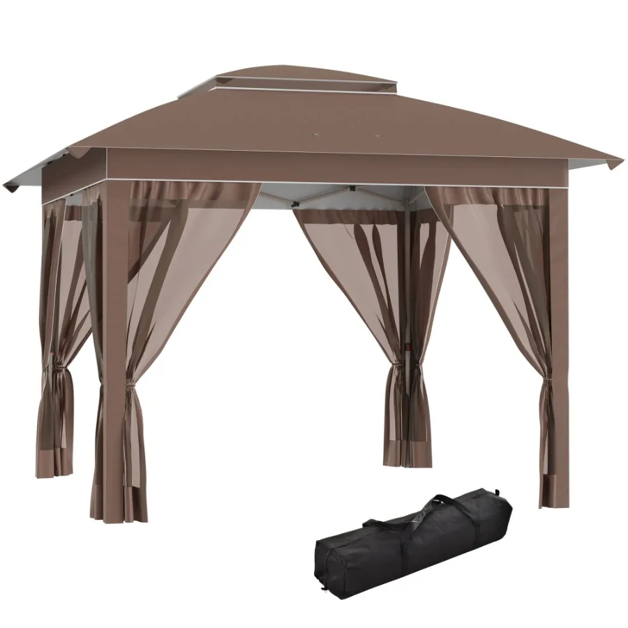 12' x 12' Pop Up Canopy Tent with Netting and Carry Bag Instant Sun Shelter with 137 sq.ft Shade Tents for Parties Height Adju
12' x 12' Pop Up Canopy Tent with Netting and Carry Bag Instant Sun Shelter with 137 sq.ft Shade Tents for Parties Height Adju