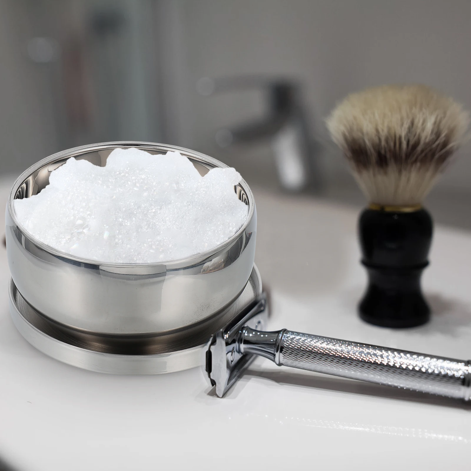 Shaving Bowl Stainless Steel Large Capacity Foaming Razor Simple Bubble Container Male Accessory Practical Home Use Safe
Shaving Bowl Stainless Steel Large Capacity Foaming Razor Simple Bubble Container Male Accessory Practical Home Use Safe