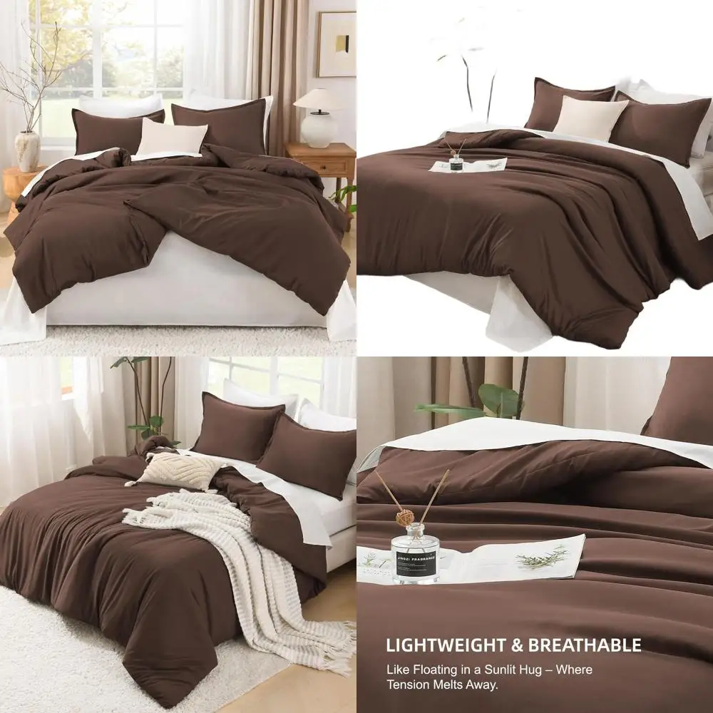 Queen Size 3-Piece Lightweight Solid Comforter Set, All-Season Fluffy Bedding with 90x90 Comforter and 2 Pillowcases
Queen Size 3-Piece Lightweight Solid Comforter Set, All-Season Fluffy Bedding with 90x90 Comforter and 2 Pillowcases