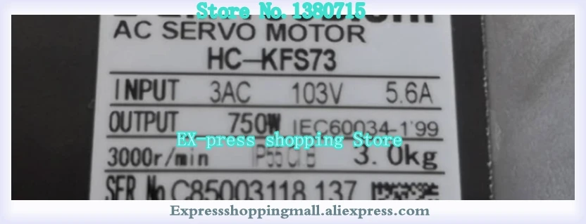 New Original HC-KFS73 2.4NM 3000rpm 200V 5.8A 750W AC Servo Motor
New Original HC-KFS73 2.4NM 3000rpm 200V 5.8A 750W AC Servo Motor
