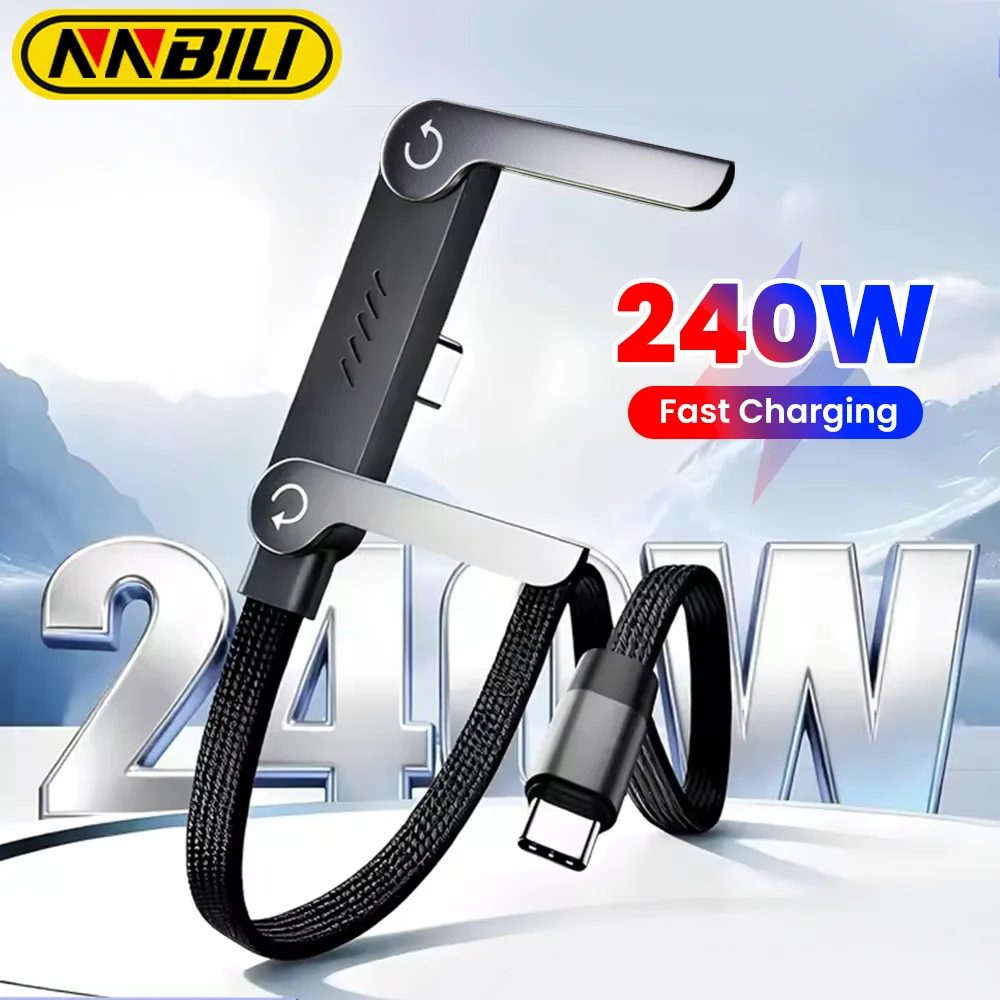 NNBILI 1-3pcs 240W C to C Fast Charging Folding Stand Data Cable, C-C Stand Charging Cable for iPhone 17 Not for Xiaomi Samsaung
NNBILI 1-3pcs 240W C to C Fast Charging Folding Stand Data Cable, C-C Stand Charging Cable for iPhone 17 Not for Xiaomi Samsaung