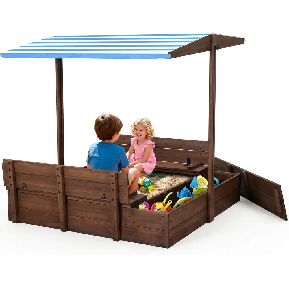Kids' Outdoor Wooden Sandbox with Id,Sand Box with Toy Storage Box,Kids Play Equipment Sand Protection Bottom Liner Included 47X
Kids' Outdoor Wooden Sandbox with Id,Sand Box with Toy Storage Box,Kids Play Equipment Sand Protection Bottom Liner Included 47X