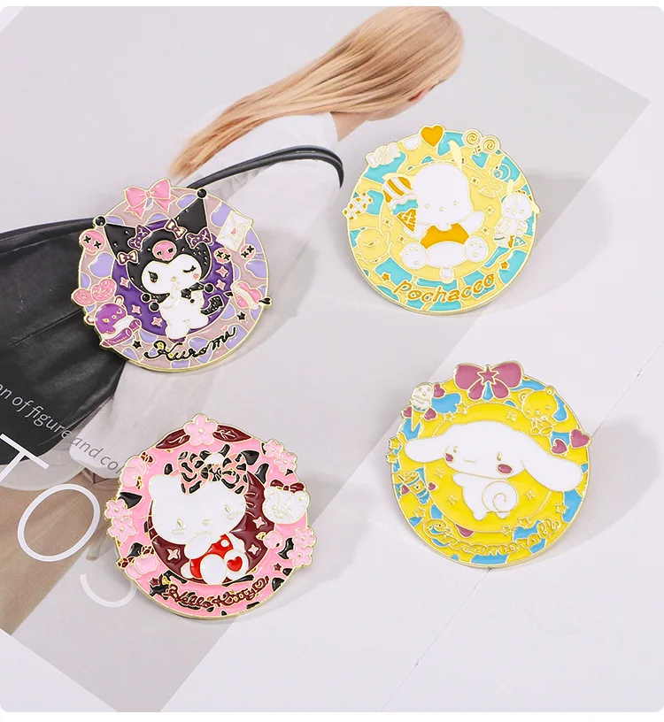 Sanrio Pins Hello Kitty Kuromi Badges Brooch Cinnamoroll Cartoon Metal Lapel Pins for Student Backpack Jewelry Accessories Gift
Sanrio Pins Hello Kitty Kuromi Badges Brooch Cinnamoroll Cartoon Metal Lapel Pins for Student Backpack Jewelry Accessories Gift