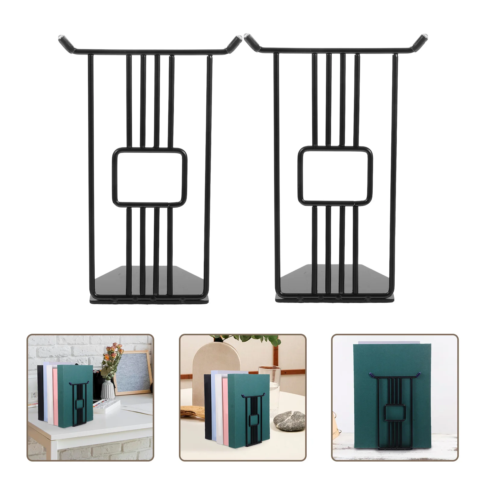 2pcs Metal Bookends Black Sturdy Iron With Antislip Pads Rounded Edges For Home Office School Library Shelf Organizer Decorative
2pcs Metal Bookends Black Sturdy Iron With Antislip Pads Rounded Edges For Home Office School Library Shelf Organizer Decorative
