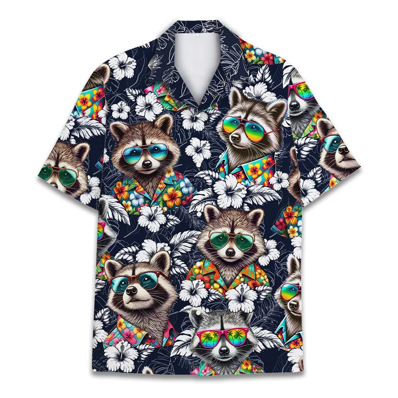 Funny Raccoon 3D Print Shirts For Men Hawaiian Casual Short Sleeve Lapel Blouse Women Summer Holiday Short Sleeved Shirt
Funny Raccoon 3D Print Shirts For Men Hawaiian Casual Short Sleeve Lapel Blouse Women Summer Holiday Short Sleeved Shirt