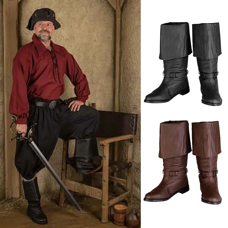 Unisex Medieval Retro Renaissance Buckle Leather Larp Steampunk Viking Knight Pirate Cosplay Boots Gothic Punk Shoes Halloween
Unisex Medieval Retro Renaissance Buckle Leather Larp Steampunk Viking Knight Pirate Cosplay Boots Gothic Punk Shoes Halloween