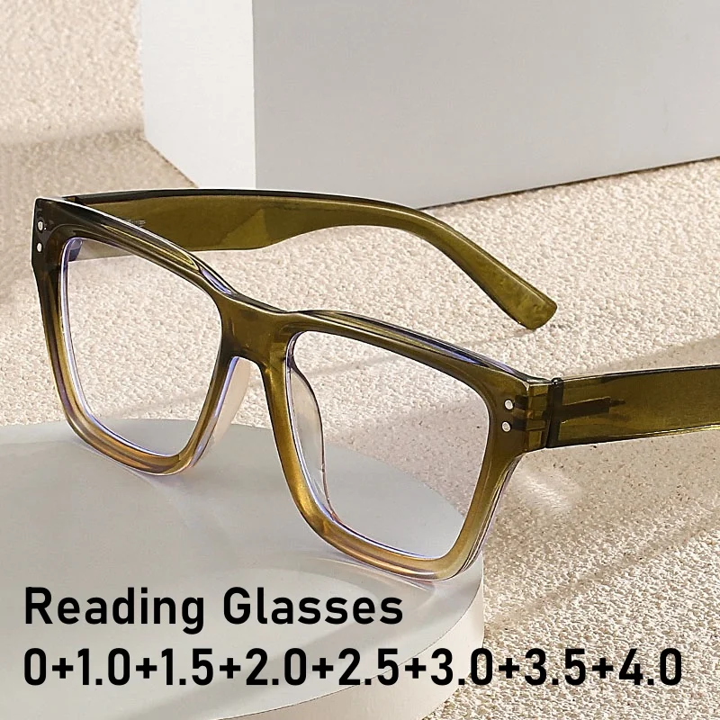 Men Women Large Square Reading Glasses Fashionable Trendy Presbyopia for Ladies Unisex Far Sight Eyewear Prescription Diopters
Men Women Large Square Reading Glasses Fashionable Trendy Presbyopia for Ladies Unisex Far Sight Eyewear Prescription Diopters