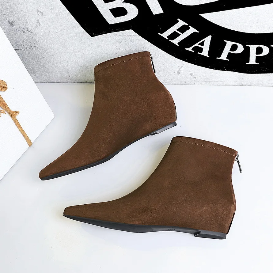 women Simple shoes Versatile Inner Height Increasing Women's With Suede Short Tube Small Square Toe For Slimming And Pumps
women Simple shoes Versatile Inner Height Increasing Women's With Suede Short Tube Small Square Toe For Slimming And Pumps