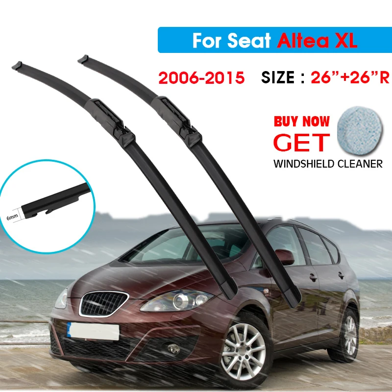 Car Wiper Blade For SEAT Altea XL 26"+26R" 2004-2015 Auto Windscreen Windshield Wipers Blades Window Wash Fit Claw Arms
Car Wiper Blade For SEAT Altea XL 26"+26R" 2004-2015 Auto Windscreen Windshield Wipers Blades Window Wash Fit Claw Arms
