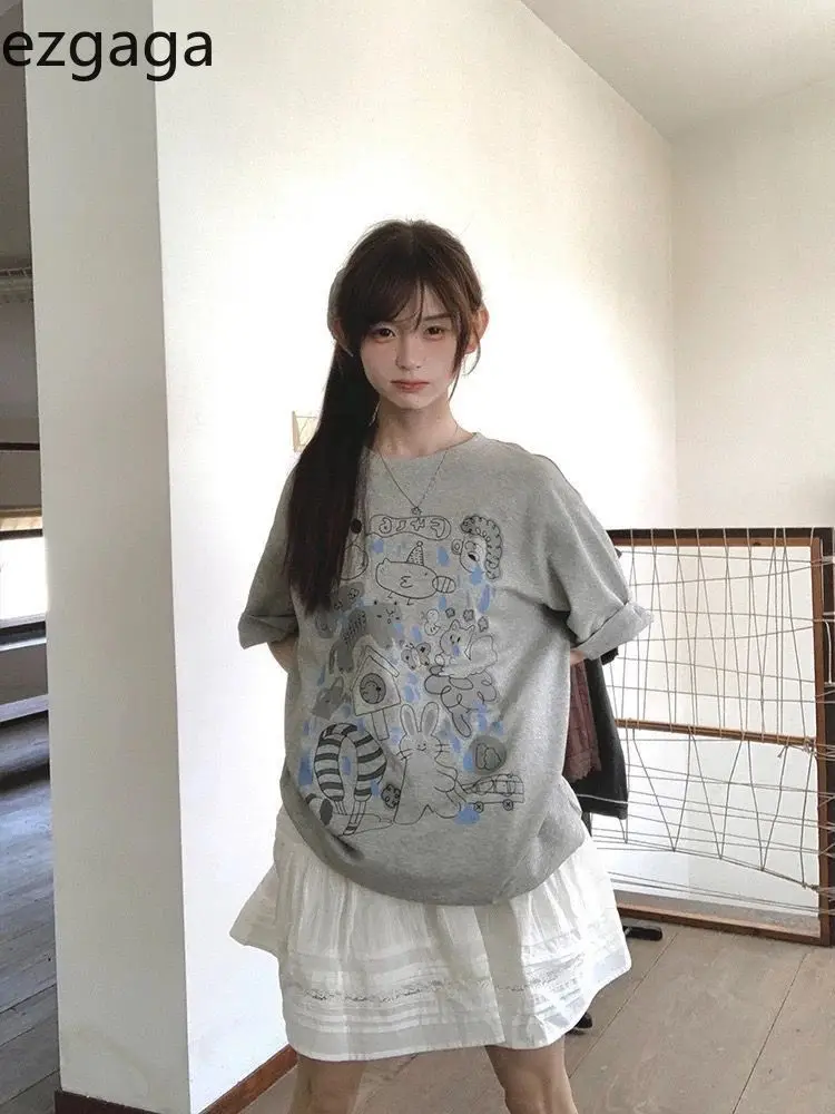 Ezgaga Y2k Tops Women Cartoon Printed O Neck Funny Short Sleeve Loose Summer 2025 Fashion Sweet Caual Ladies Harajuku Tshirt
Ezgaga Y2k Tops Women Cartoon Printed O Neck Funny Short Sleeve Loose Summer 2025 Fashion Sweet Caual Ladies Harajuku Tshirt