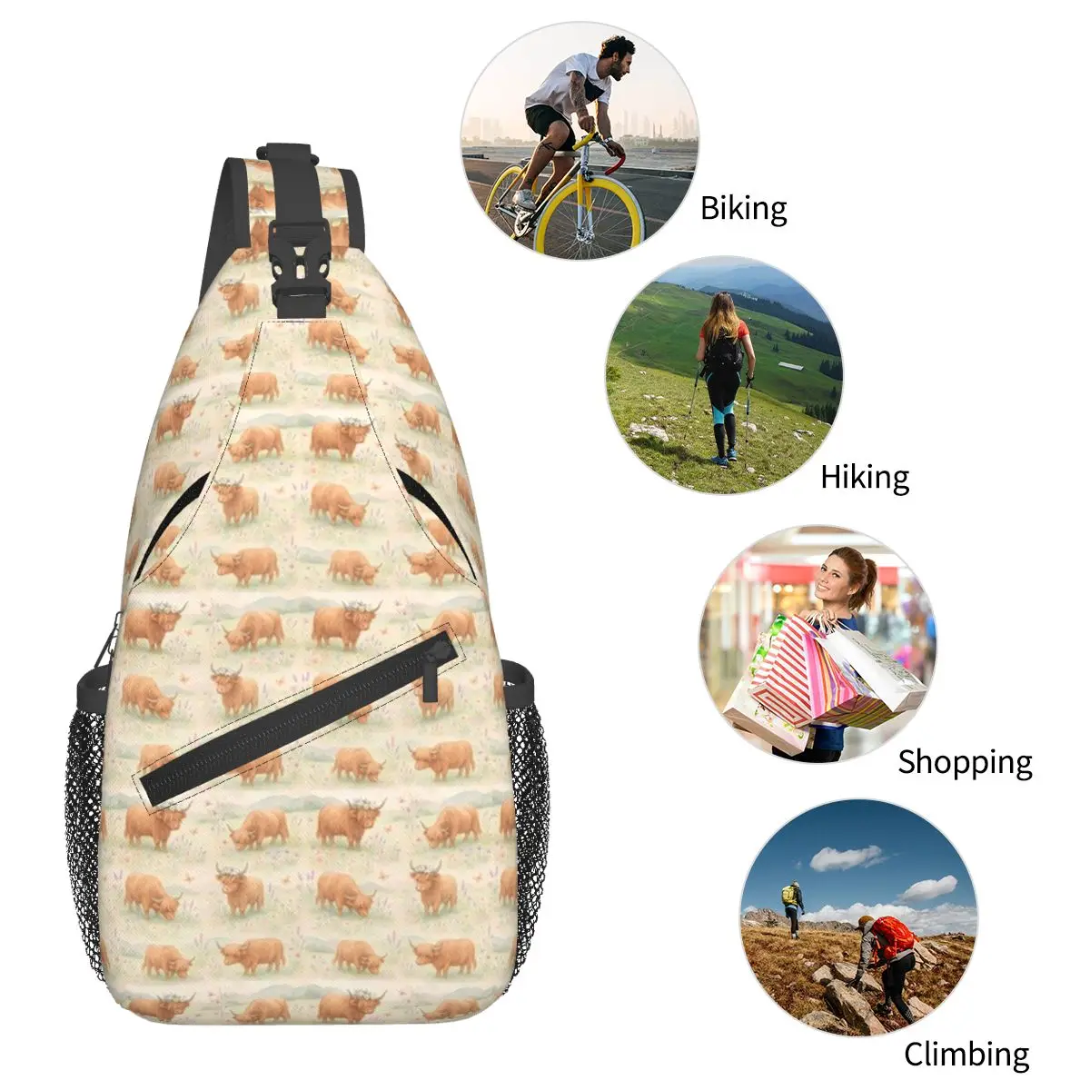 Highland Cow Meadow Farm Animal Pattern Chest Bag Men Sling Crossbody Backpack Chest Bag Travel Hiking Daypack Shoulder Bag
Highland Cow Meadow Farm Animal Pattern Chest Bag Men Sling Crossbody Backpack Chest Bag Travel Hiking Daypack Shoulder Bag