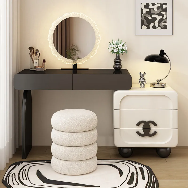 Simple European Vanity Table Lighting Natural Black Mirror Vanity Table White Drawers Meuble De Chambre Furniture For Home
Simple European Vanity Table Lighting Natural Black Mirror Vanity Table White Drawers Meuble De Chambre Furniture For Home