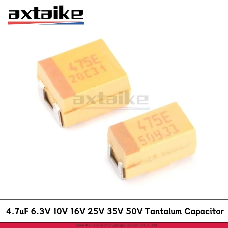 10PCS 4.7UF 6.3V 10V 16V 25V 35V 50V 475K A B C D 3216 3528 6032 7343 10% SMD 475J 475A 475C 475E 475V 475T Tantalum Capacitor
10PCS 4.7UF 6.3V 10V 16V 25V 35V 50V 475K A B C D 3216 3528 6032 7343 10% SMD 475J 475A 475C 475E 475V 475T Tantalum Capacitor