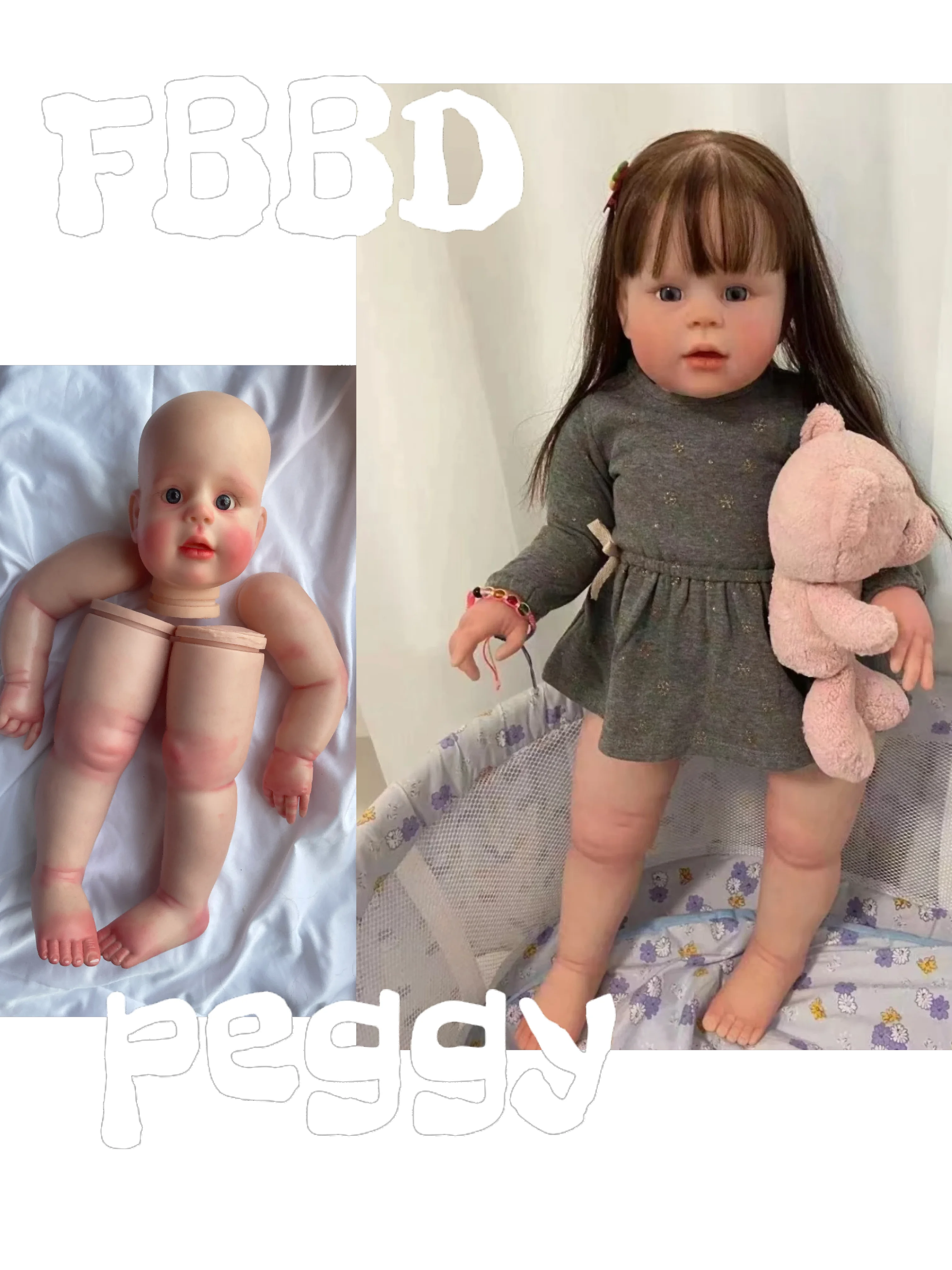 Peggy 30'' Bebe Reborn Doll Painted Unassembled Kit By FBBD Artist QWith Veins DIY Part Dolls For Children
Peggy 30'' Bebe Reborn Doll Painted Unassembled Kit By FBBD Artist QWith Veins DIY Part Dolls For Children