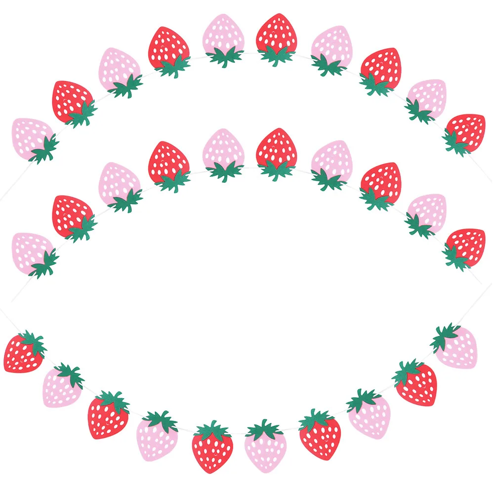 3 Sets Flag Birthday Decoration Felt Pennant Strawberry Banner Banner Garland Decor Hanging Party Hanging Strawberry Party 
3 Sets Flag Birthday Decoration Felt Pennant Strawberry Banner Banner Garland Decor Hanging Party Hanging Strawberry Party