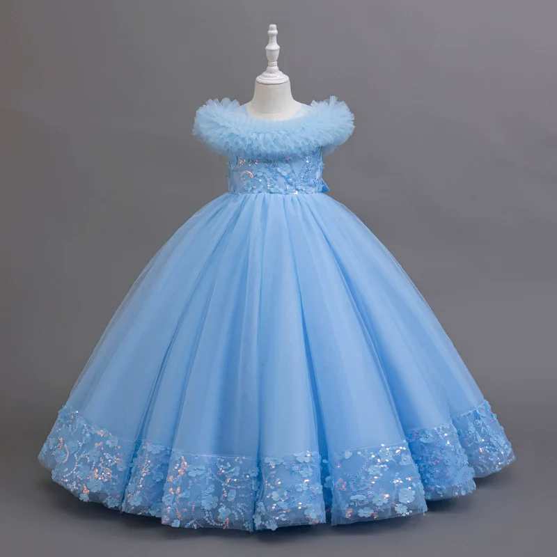 Children's summer lace sleeveless princess dress, solid color performance dress fashion party dress
Children's summer lace sleeveless princess dress, solid color performance dress fashion party dress