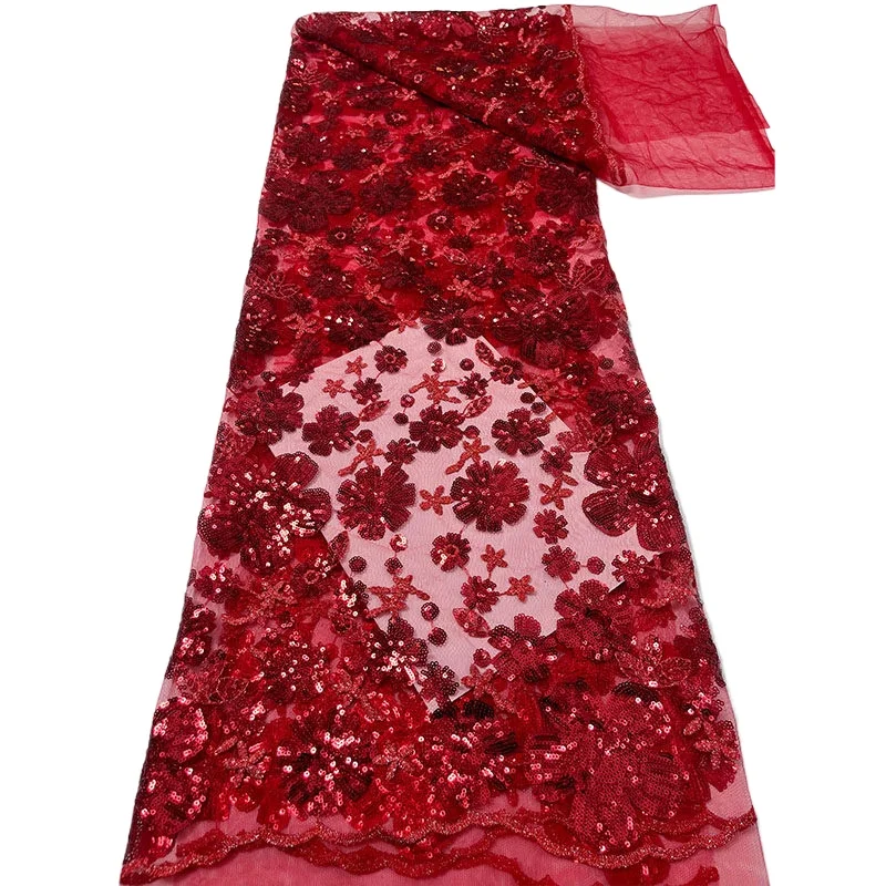 5yard Red Lace Tulle Fabrics Delicate Small Sequin Flower Embroidery Fabric for Evening Dresses Performance Costumes Cloth
5yard Red Lace Tulle Fabrics Delicate Small Sequin Flower Embroidery Fabric for Evening Dresses Performance Costumes Cloth