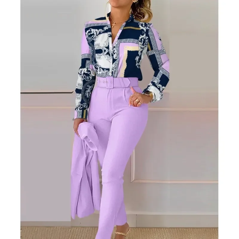 Elegant print shirt and pants two piece sets women 2023 spring autumn fashion long sleeve shirts high waist pant casual suits
Elegant print shirt and pants two piece sets women 2023 spring autumn fashion long sleeve shirts high waist pant casual suits