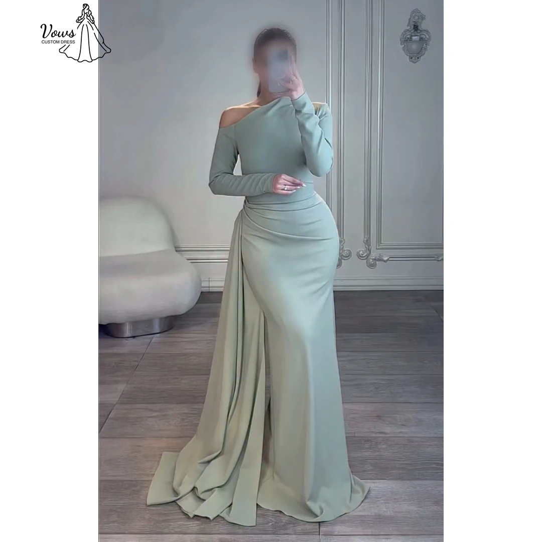 Vows Satin Cloth Dresses for Special Events Single-shoulder Sleeve Luxurious Party Dresses Luxury Evening Dress 2025 Custom Made
Vows Satin Cloth Dresses for Special Events Single-shoulder Sleeve Luxurious Party Dresses Luxury Evening Dress 2025 Custom Made