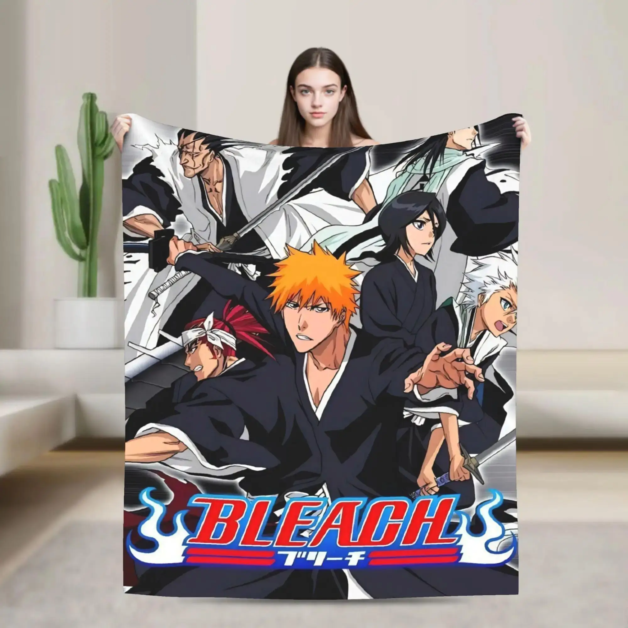 Фланелевое одеяло с изображением аниме-персонажа Ichigo из BLEACH, очень мягкое, для дивана, кресла, путешествий, кровати, модный декор для дома
Фланелевое одеяло с изображением аниме-персонажа Ichigo из BLEACH, очень мягкое, для дивана, кресла, путешествий, кровати, модный декор для дома