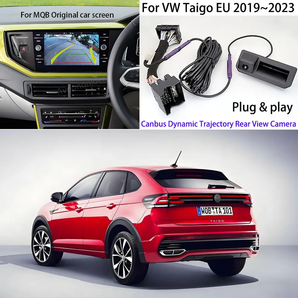 Камера заднего вида Canbus с динамической траекторией для VW Taigo EU 2019 ~ 2023, Автомобильная камера заднего вида, работает с устройством MQB Plug & Play
Камера заднего вида Canbus с динамической траекторией для VW Taigo EU 2019 ~ 2023, Автомобильная камера заднего вида, работает с устройством MQB Plug & Play