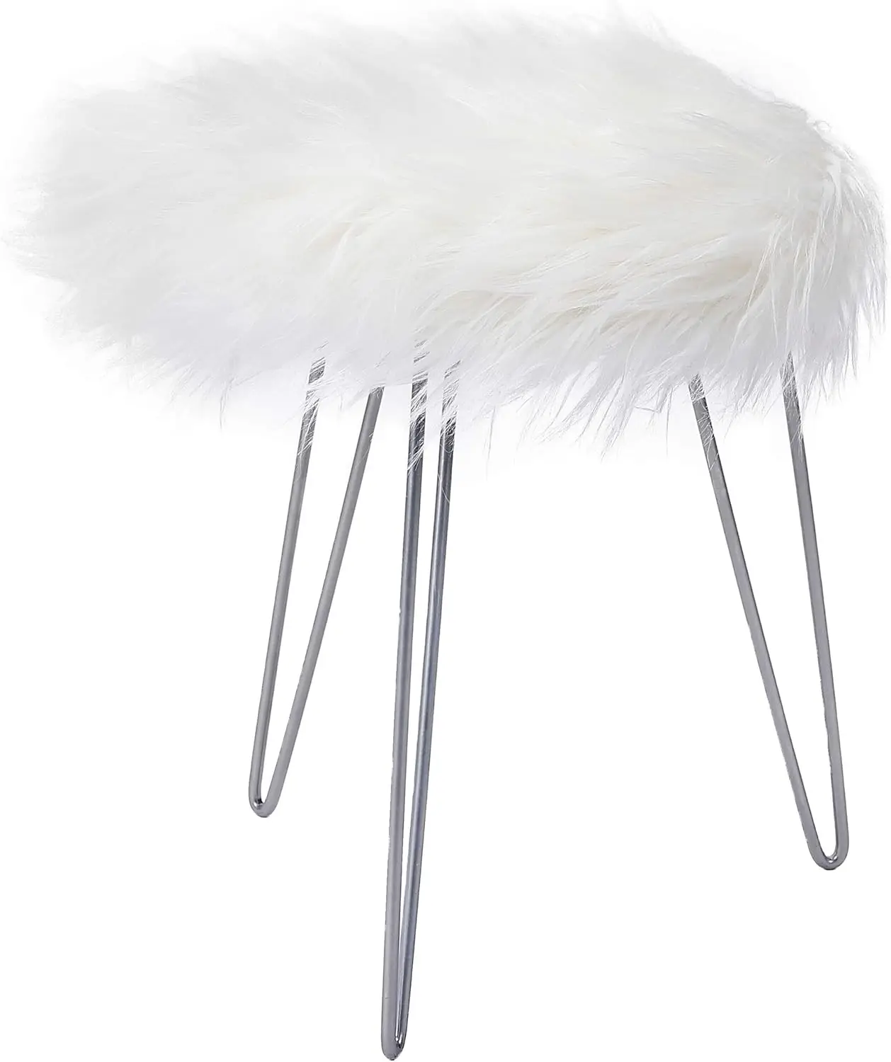 Round Foot Stool Ottoman - Soft Compact Padded Vanity Seat With Silver Legs - Durable Wood Frame & Hair Pin Metal Legs - I For
Round Foot Stool Ottoman - Soft Compact Padded Vanity Seat With Silver Legs - Durable Wood Frame & Hair Pin Metal Legs - I For