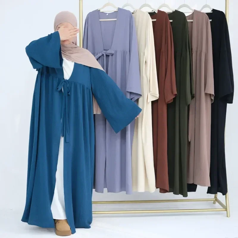 Muslim Open Abaya Ramadan Islam Clothing Women Long Robe Casual Party Lace-up Cardigan Robe Islamic Abaya Kimono Modest Coat
Muslim Open Abaya Ramadan Islam Clothing Women Long Robe Casual Party Lace-up Cardigan Robe Islamic Abaya Kimono Modest Coat