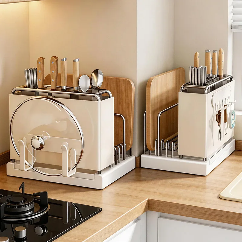 PYH Multifunctional Kitchen Knife Holder Shelf Integrated Chopsticks Pot Lid Storage Rack Drain Anti-mildew Light
PYH Multifunctional Kitchen Knife Holder Shelf Integrated Chopsticks Pot Lid Storage Rack Drain Anti-mildew Light