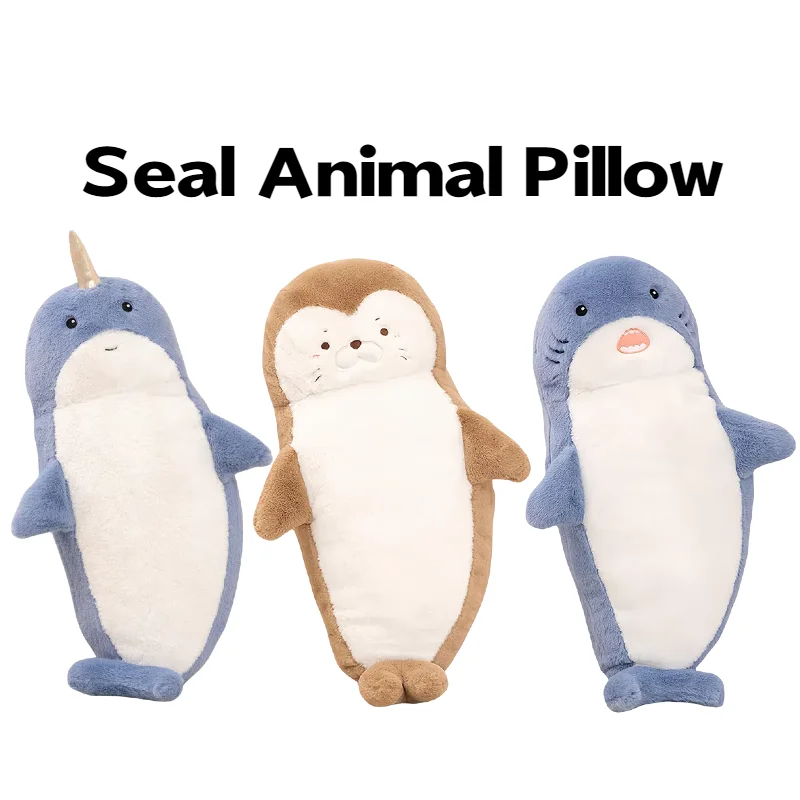 70cm Marine Animal Plush Pillow Seal,Shark,Narwhal Throw Pillow Sleep Mate Stuffed Animal Birthday Gift For Boy Girl
70cm Marine Animal Plush Pillow Seal,Shark,Narwhal Throw Pillow Sleep Mate Stuffed Animal Birthday Gift For Boy Girl
