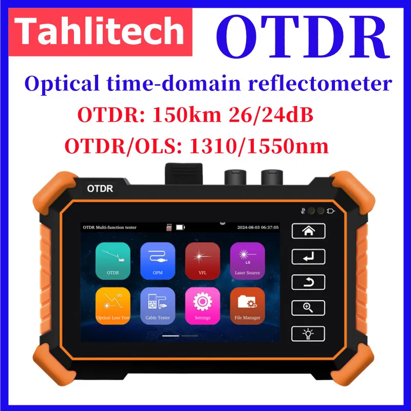 New! MINI OTDR 1310/1550nm 26/24dB Fiber Optic Reflectometer Touch Screen VFL OLS OPM Event Map Ethernet Cable Tester
New! MINI OTDR 1310/1550nm 26/24dB Fiber Optic Reflectometer Touch Screen VFL OLS OPM Event Map Ethernet Cable Tester